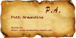 Poth Armandina névjegykártya